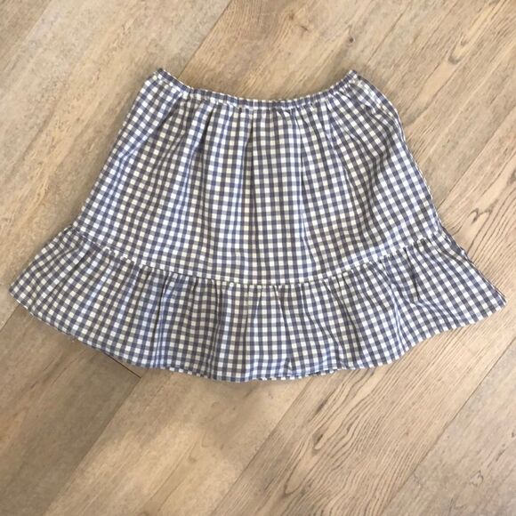 Olive Juice Gray and White Checkered Skirt, Girls 7 - Picture 1 of 3